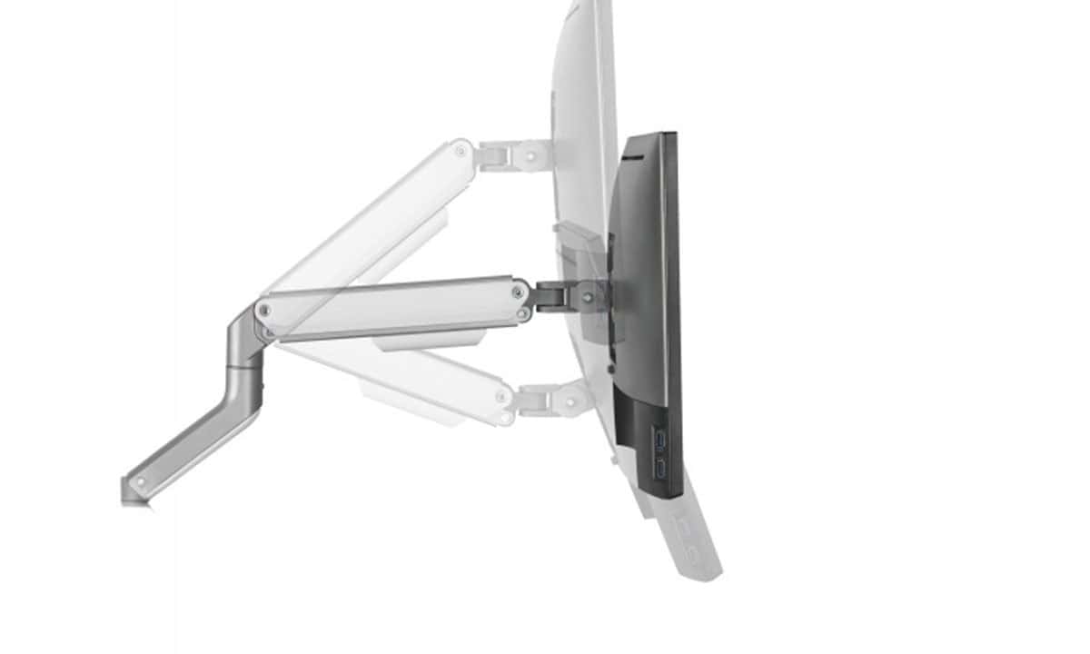 Brateck 17-32 inç uyumlu iki kollu amortisörlü monitör tutucu, ergonomik ve ayarlanabilir tasarımıyla masa düzeninizi optimize eder.