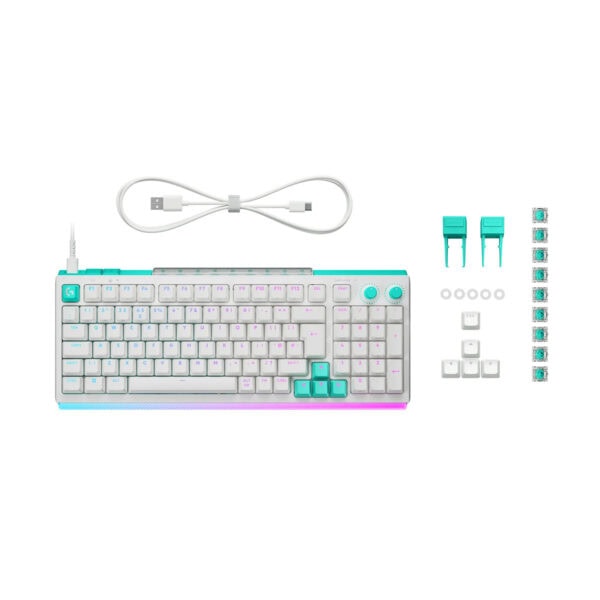 Logitech G512 X 98 Kablolu Beyaz Gaming Klavye ve Ekstra Parçalar.