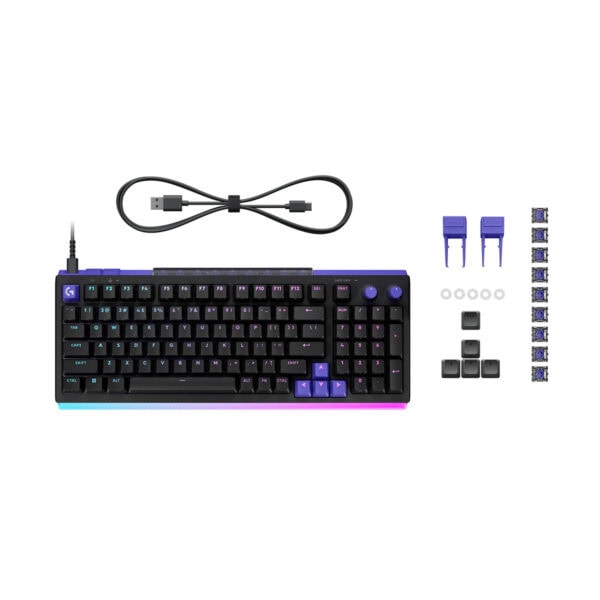 Logitech G512 X 98 Kablolu Siyah Gaming Klavye, RGB aydınlatmalı mekanik tuşlar ve dayanıklı tasarımıyla üstün oyun performansı sağlar. Kablolu bağlantı ve çeşitli yedek parçalar ile profesyonel oyun.