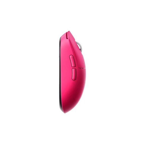 Berry kırmızı renkli, 8K Hz kablosuz gaming mouse, yüksek hassasiyet ve hızlı tepki süresi ile oyun performansını artıran ergonomik tasarım.