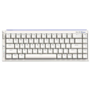 MCHOSE Ace 68 Turbo Esports beyaz renkli, boyutlu, manyetik anahtar ve RGB aydınlatmalı, Hotswap özellikli gaming klavye. GT 16K Hz Hall Effect teknolojisi ile yüksek performans sağlar.