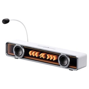 Yüksek kaliteli MCHOSE K20 Pro Beyaz RGB oyun ses çubuğu, 7.1 surround ses ve Bluetooth bağlantısı ile üstün oyun ve müzik deneyimi sağlar.