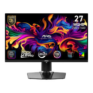 MSI MAG 271QP QD-OLED 26.5 inç oyun monitörü, 280Hz yenileme hızı ve 0.03ms tepki süresi ile yüksek performans sağlar. 2K WQHD çözünürlük ve Adaptive Sync teknolojisi ile akıcı oyun deneyimi sunar.