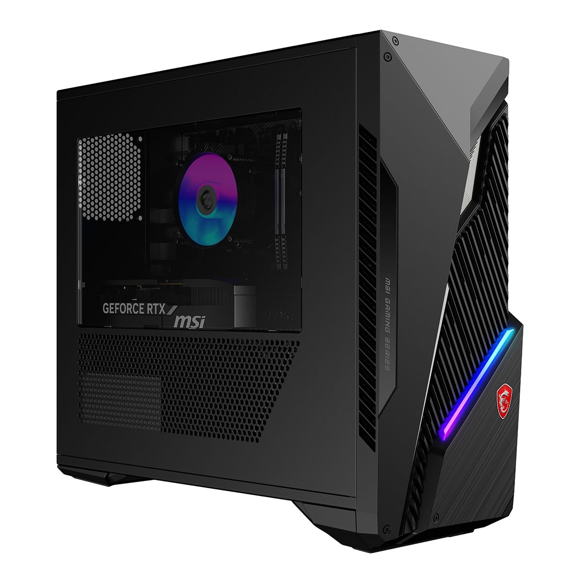 Yüksek performanslı MSI MAG INFINITE S3 masaüstü bilgisayar, Intel Core i5-13400F işlemci ve GeForce RTX 5060 ekran kartı ile oyun ve grafik işlemlerinde üstün performans sağlar.
