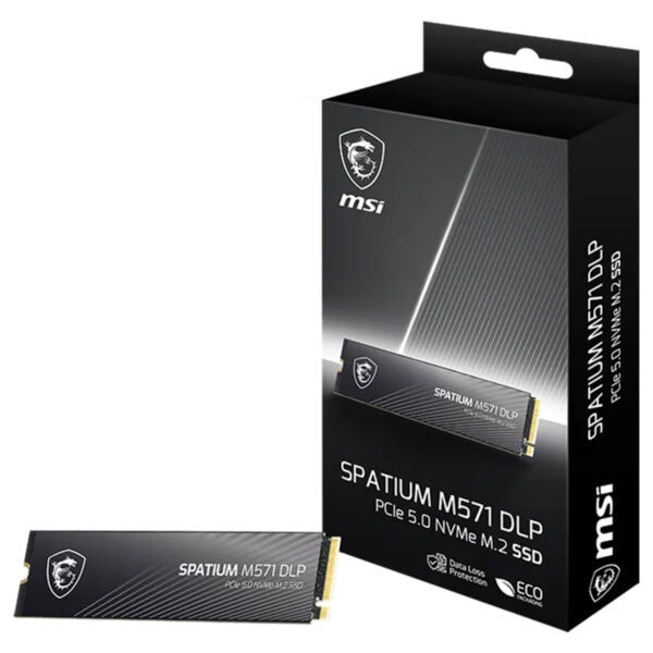 MSI SPATIUM M571 DLP 2TB NVMe PCIe Gen5 x4 SSD, yüksek performans ve hızlı okuma/yazma hızlarıyla üstün depolama çözümü. M.2 form faktöründe, oyun ve profesyonel kullanım için ideal.