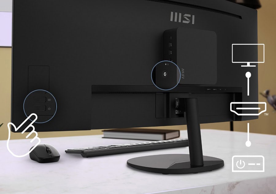 MSI PRO MP341CQ E12 34 inç 120Hz UWQHD kavisli monitör, Adaptive Sync ve VA panel teknolojisi ile yüksek performans ve görsel kalite sağlar.