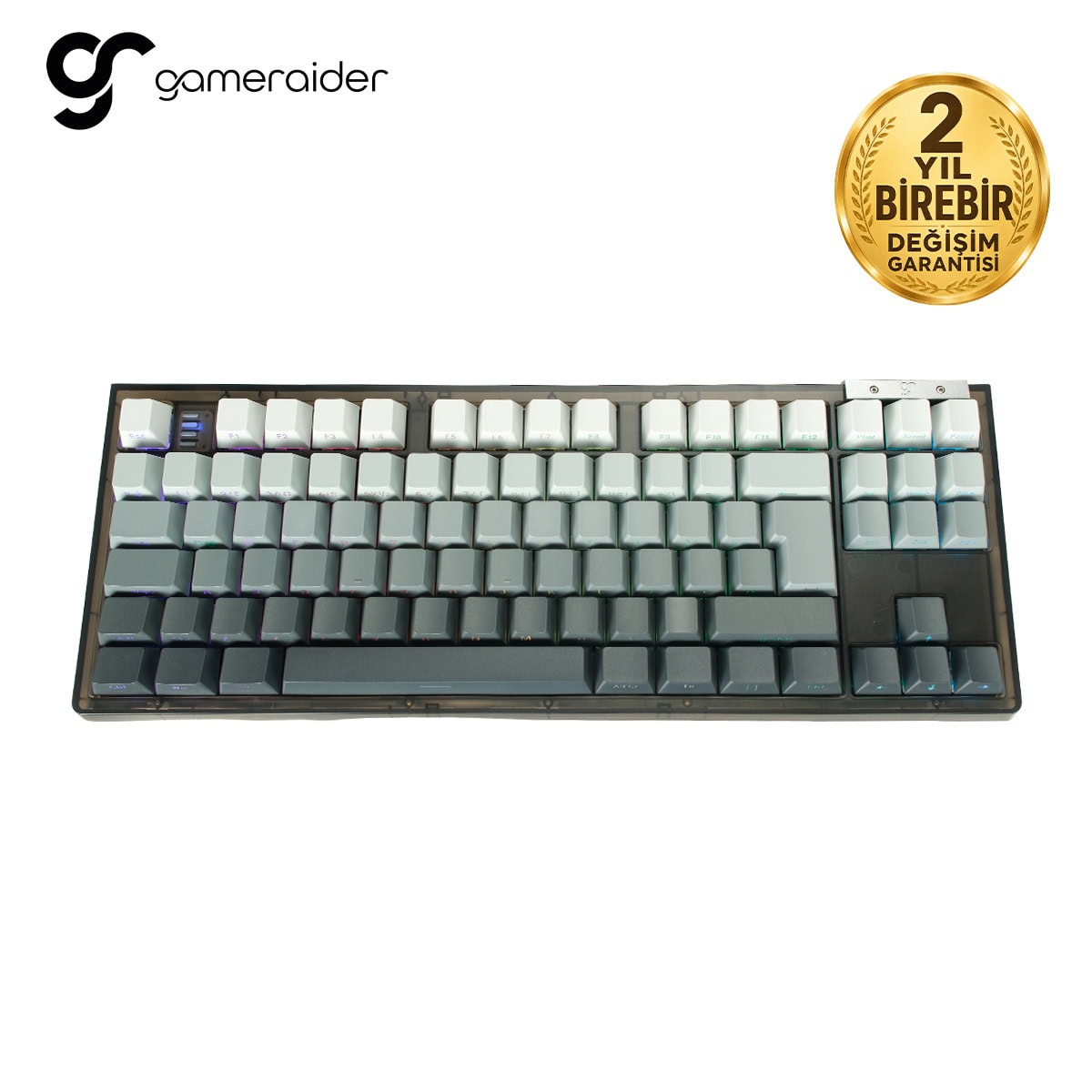 RGB aydınlatmalı gaming mekanik klavye, yüksek performans ve dayanıklılık sunar, oyuncular ve profesyoneller için ideal, ergonomik tasarım ve hassas tuşlar.