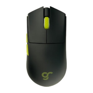 Oyun için tasarlanmış ergonomik kablosuz mouse, hassas sensör ve hızlı tepki özelliği ile üstün performans sağlar. Siyah ve yeşil renk detaylarıyla şık tasarım.