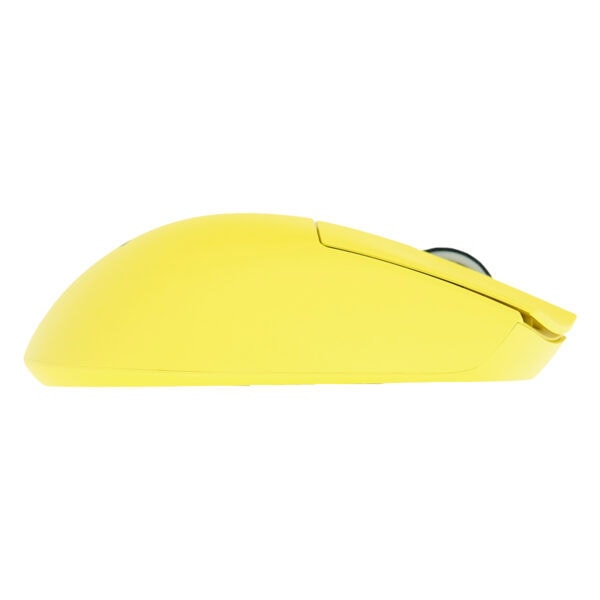 Sarı renkli kablosuz mouse, ergonomik tasarım ve rahat kullanım için ideal. Bilgisayar ve dizüstü bilgisayarlar ile uyumlu, modern ve şık görünümlü kablosuz mouse.