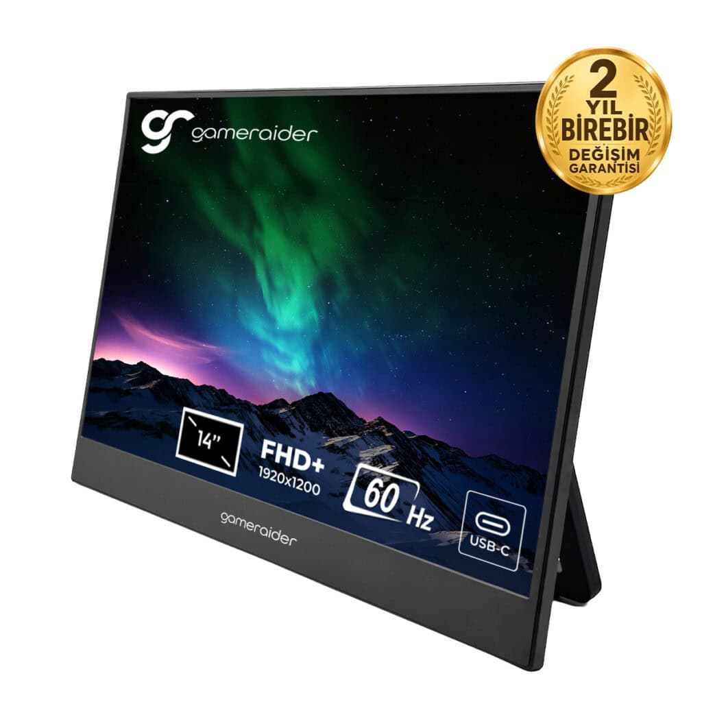 1920x1200 çözünürlük ve 60 Hz yenileme hızıyla gamerlar için ideal 14 inç FHD+ monitör. USB-C bağlantısı ve geniş ekran deneyimi sunar.