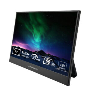 Yüksek çözünürlüklü 14 inç oyun monitörü, FHD+ 1920x1200 ekran, 30 ms tepki süresi, 60 Hz yenileme hızı ve USB-C bağlantısı ile üstün oyun deneyimi sağlar.