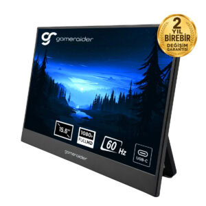 GamerAider 15.6 inç Full HD 1080p, 60Hz, USB-C Bağlantılı Oyun Monitörü.