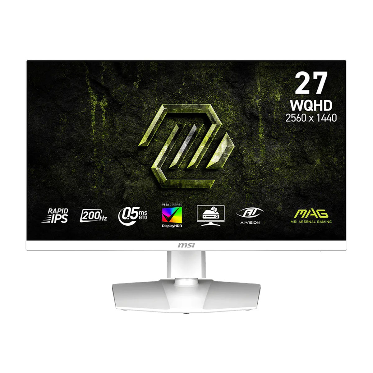 Msi Mag 274qrfw E20 27 Inç 200hz 0.5ms 2k Wqhd Adaptive Sync Rapid Ips Beyaz Pivot Gaming Monitör 1