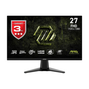 MSI MAG 275F E20 27 inç 200Hz Full HD Oyun Monitörü, Adaptive Sync ve Rapid IPS teknolojisi ile yüksek performans sağlar. 0.5ms tepki süresi ve HDR desteği ile akıcı ve net görüntü sunar.