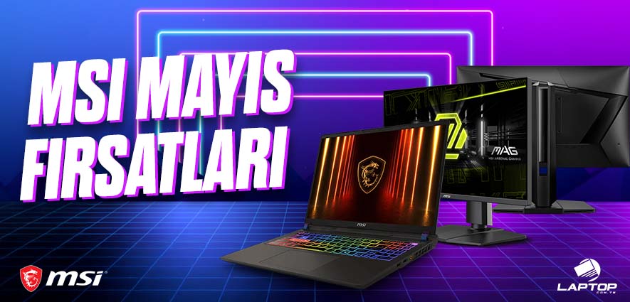 MSI ve Laptop markalı gaming ve performans dizüstü bilgisayarlar için özel Mayıs indirimleri. Yüksek performanslı MSI gaming laptoplar ve monitörler avantajlı fiyatlarla satışta.