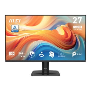 MSI PRO MP271 E14A 27 inç 144Hz Full HD IPS monitör, Adaptive Sync ve FreeSync teknolojileriyle akıcı görüntü sağlar. Çoklu bağlantı seçenekleri ve şık tasarımıyla ofis ve oyun kullanımı için ideal.