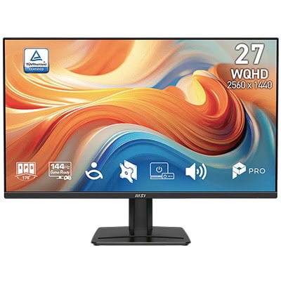 MSI PRO MP275Q E14 27 inç 144Hz WQHD IPS monitör, yüksek çözünürlük ve hızlı yenileme hızıyla profesyonel ve oyun performansını artırır. FreeSync teknolojisi ve geniş renk gamı ile net ve akıcı görünt.