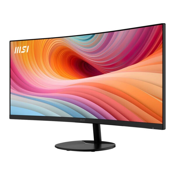 MSI PRO MP341CQ E12 34 inç UWQHD kavisli monitör, 120Hz yenileme hızı ve 1ms tepki süresi ile yüksek performans sağlar. Adaptive Sync teknolojisi ve VA panel ile net ve akıcı görüntü deneyimi sunar.