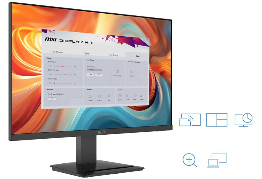 Yüksek çözünürlüklü bilgisayar monitörü, renk doğruluğu ve netlik sağlayan geniş ekran tasarımıyla ofis ve oyun kullanımı için ideal.