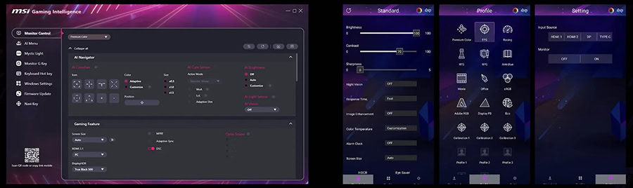 Laptop ayarları ve kontrol paneli ekran görüntüsü, kullanıcıların bilgisayar ayarlarını kişiselleştirmelerine ve optimize etmelerine olanak tanıyan modern arayüz.
