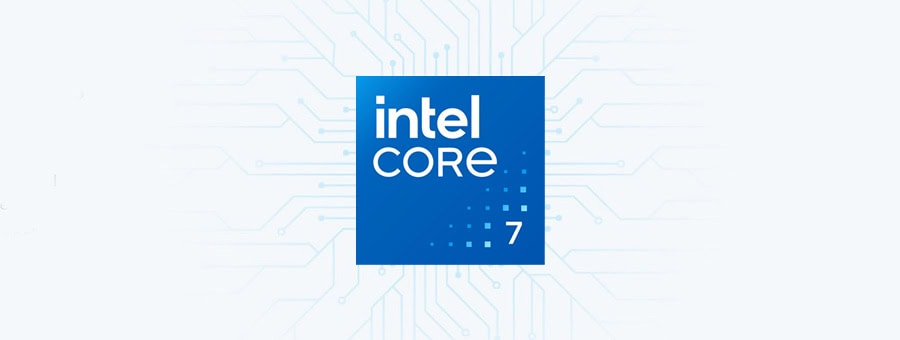 Intel Core i7 işlemci logosu, yüksek performans ve güç verimliliği simgeleriyle dizüstü ve masaüstü bilgisayarlar için ideal.