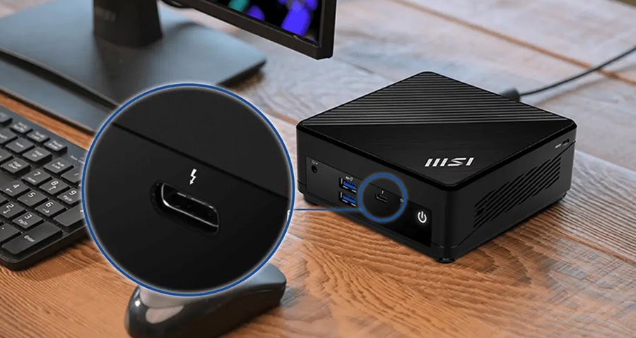 Mini PC ve monitör bağlantısı için uygun, kompakt ve güçlü MSI mini bilgisayar ve USB-C monitör bağlantı noktası ile yüksek performans sağlar.