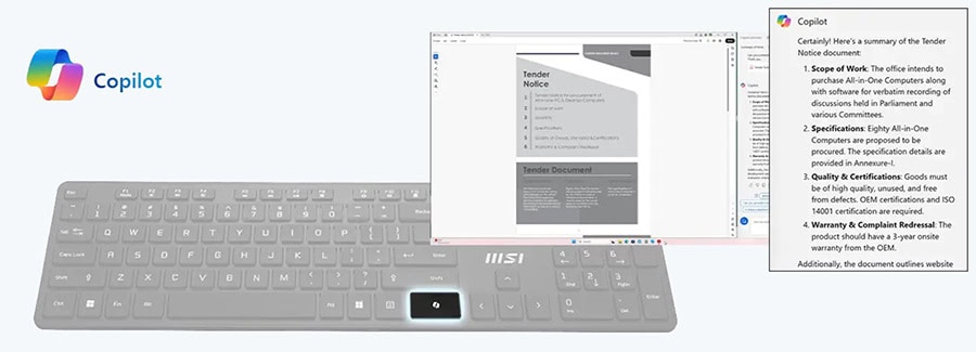 Klavye ve ekran görüntüsü, MSI dizüstü bilgisayar ve Windows işletim sistemi ile uyumlu, kullanışlı ve ergonomik tasarıma sahip. Yüksek performanslı laptoplar ve klavye aksesuarları arayanlar için ide.