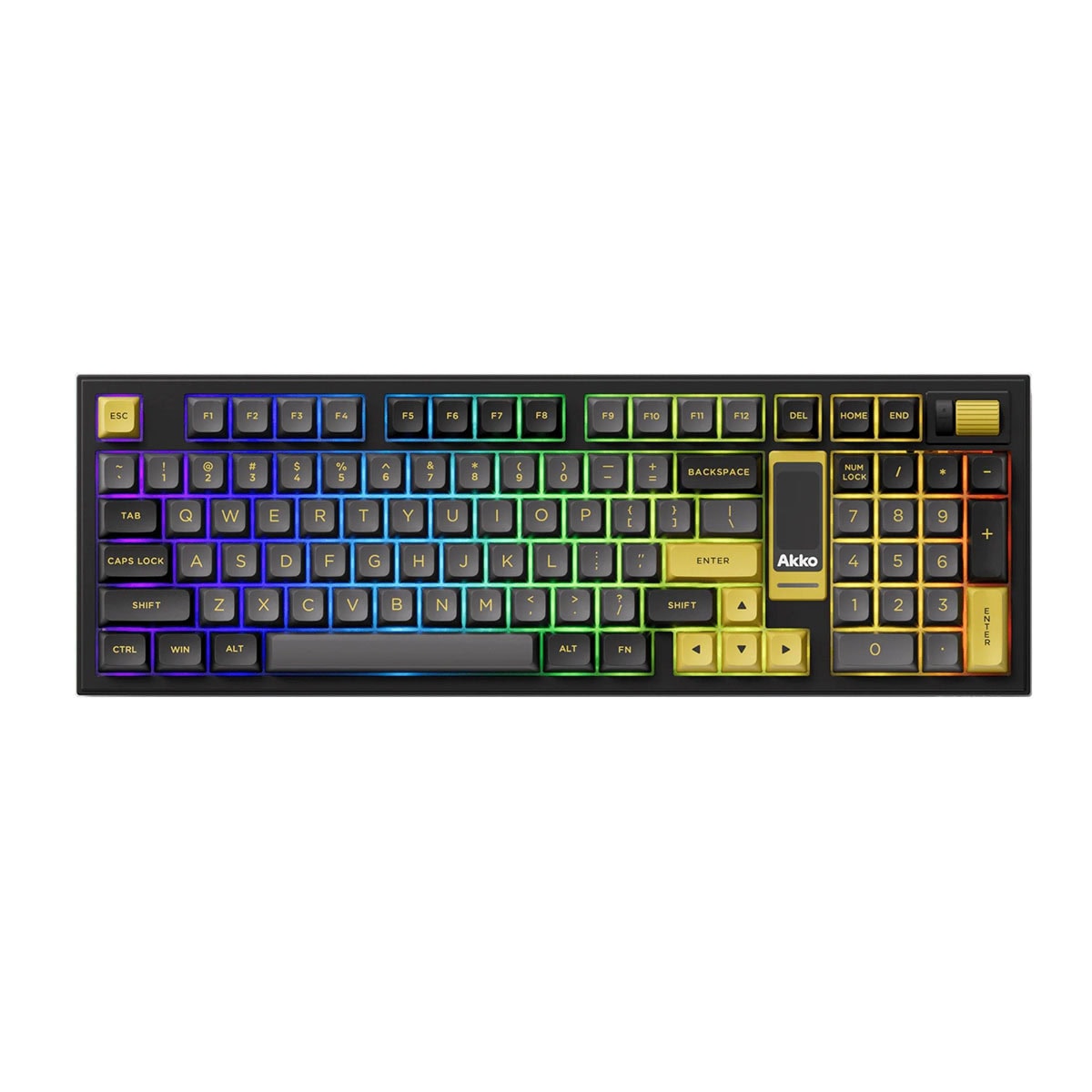RGB aydınlatmalı mekanik bilgisayar klavyesi, çok renkli tuş aydınlatması ve ergonomik tasarımıyla oyun ve ofis kullanımı için ideal.