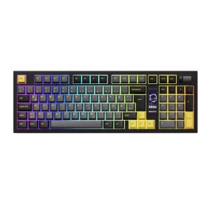 RGB aydınlatmalı mekanik klavye, oyun ve yazılım kullanımı için ideal, çok renkli aydınlatma efektleri ve dayanıklı tuşlar ile yüksek performans sağlar.