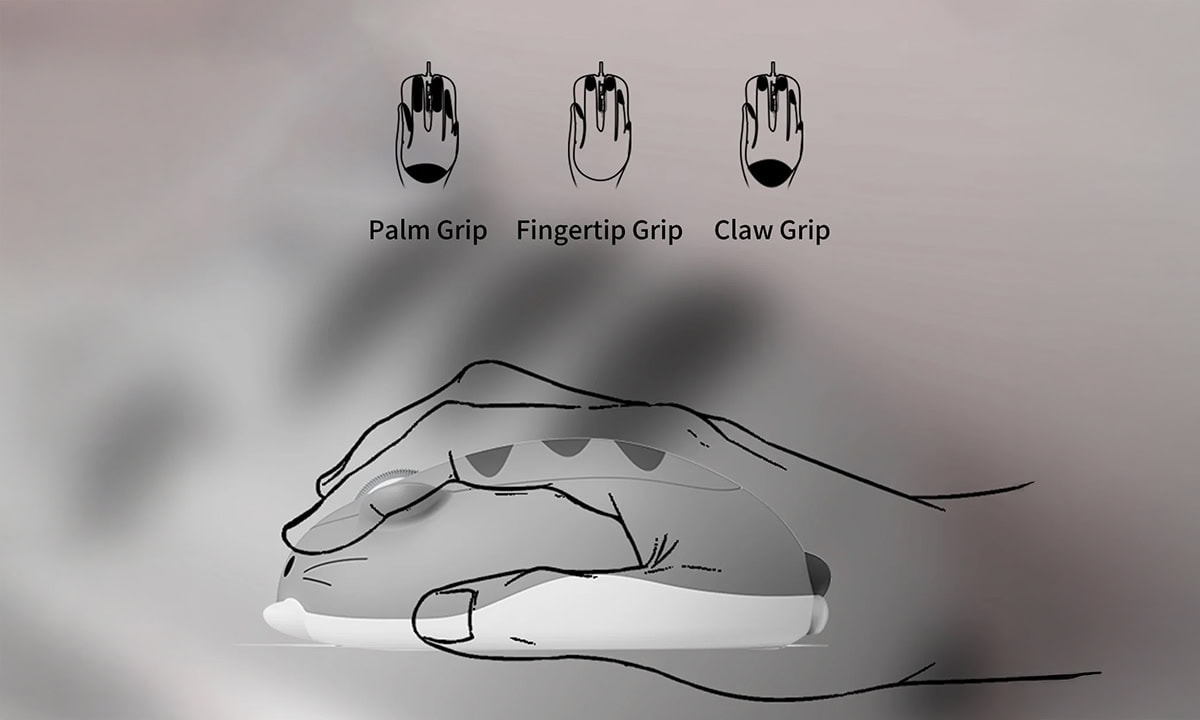 Üç farklı klavye tutma yöntemi gösteriliyor: Palm Grip, Parmak Ucu ve Pençe Grip. Bu görsel, ergonomik ve verimli yazma tekniklerini anlamak için idealdir.