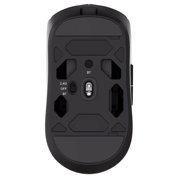 Kablosuz fare, ergonomik tasarımı ve hassas sensörü ile bilgisayar kullanımını kolaylaştırır. Bluetooth ve 2.4G kablosuz bağlantı seçenekleriyle rahat ve pratik kullanım sağlar.