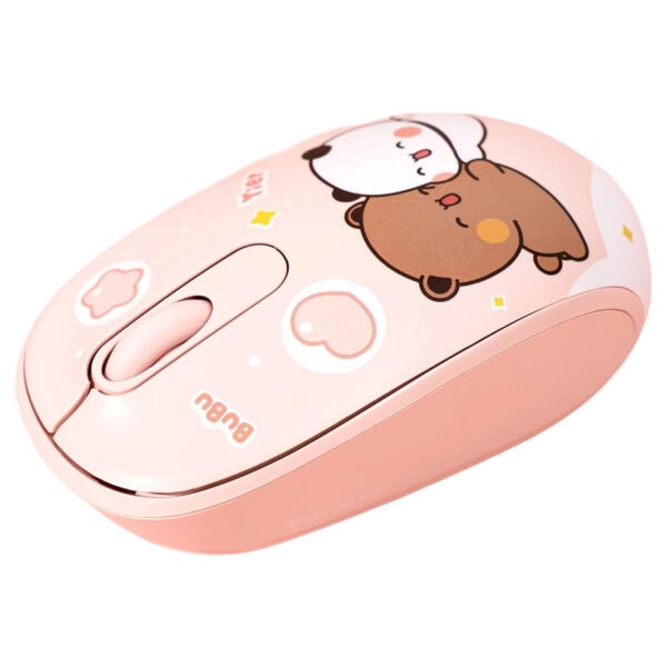 Sevimli kedili tasarımlı kablosuz mouse, çocuklar ve gençler için uygun, şık ve kullanışlı bilgisayar aksesuarı. Pembe renk ve eğlenceli karakterlerle dikkat çekici tasarım.