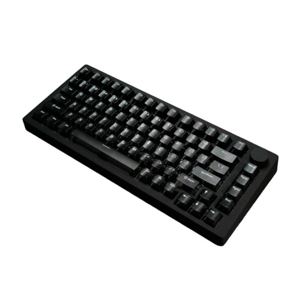 Siyah kablosuz bilgisayar klavyesi, ergonomik tasarım ve rahat kullanım için uygun, yüksek kaliteli ve dayanıklı malzemeden yapılmış.