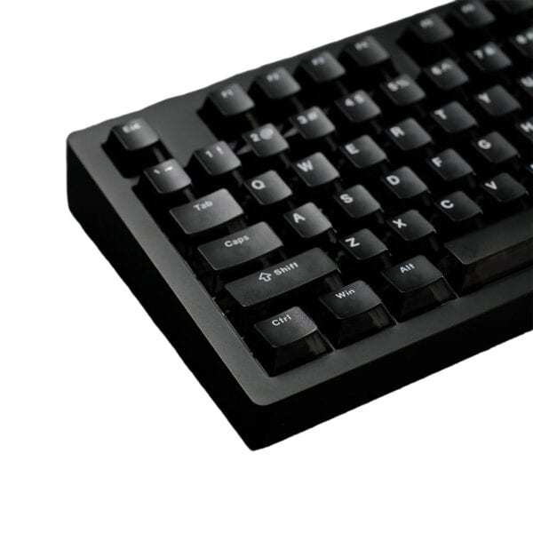 Siyah renkli USB bağlantılı bilgisayar klavyesi, ergonomik tasarımıyla yazma ve bilgisayar kullanımı için ideal. Yüksek kaliteli tuşlar ve dayanıklı yapı ile uzun ömür sağlar.