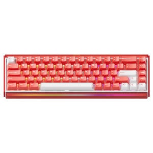 Renkli mekanik bilgisayar klavyesi, RGB aydınlatmalı ve ergonomik tasarımıyla oyun ve ofis kullanımı için ideal. Dayanıklı tuşlar ve şık görünümle dikkat çekiyor.