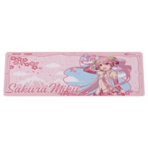 Sakura Miku temalı, anime tarzında çizgi film karakterli, pembe ve mavi renklerde dekoratif kupa bardak, koleksiyon ve hediye için ideal.