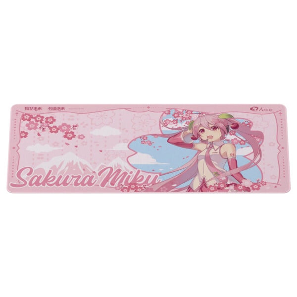 Sakura Miku temalı, anime tarzında çizgi film karakterli, pembe ve mavi renklerde dekoratif kupa bardak, koleksiyon ve hediye için ideal.