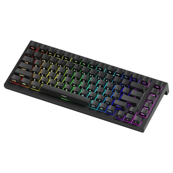 RGB aydınlatmalı mekanik oyun klavyesi, yüksek performans ve dayanıklılık sağlar. Çok renkli arka aydınlatma ile oyun ve ofis kullanımı için ideal, ergonomik tasarım ve hassas tuşlar iç.
