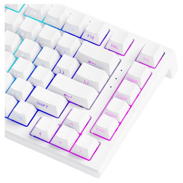 Yüksek kaliteli, renkli aydınlatmalı mekanik klavye, bilgisayar ve oyun kullanımı için ideal. RGB ışıklandırma ve ergonomik tasarımıyla konforlu yazma deneyimi sağlar.