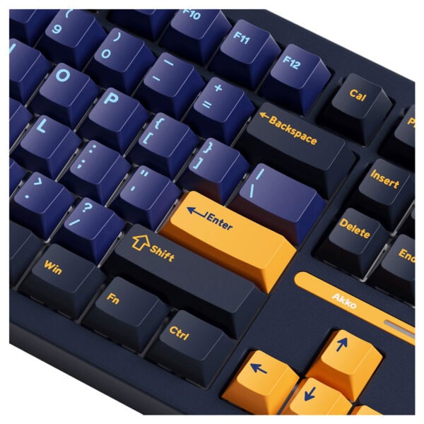 Yüksek kaliteli klavye tuşları, siyah ve sarı renk detaylarıyla ergonomik ve dayanıklı tasarım. Ofis ve oyun kullanımı için ideal, rahat yazma deneyimi sağlar.