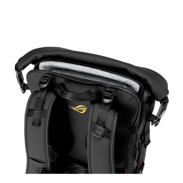 Siyah sırt çantası, laptop ve aksesuarlar için uygun, dayanıklı ve şık tasarım, ergonomik sırt desteği, seyahat ve günlük kullanım için ideal.
