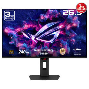 Yüksek çözünürlüklü 26.7 inç oyun monitörü, 240Hz yenileme hızı ve 4K HDR desteği ile üstün görsel deneyim sağlar. Neo Proximity Sensör ve OLED CARE teknolojisi ile gelişmiş görüntü kalitesi ve düşük.