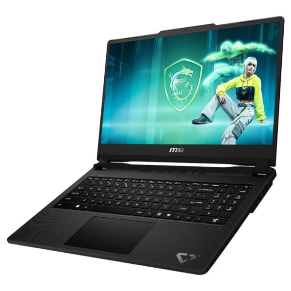 MSI dizüstü bilgisayar, güçlü işlemci ve yüksek çözünürlüklü ekran ile oyun ve profesyonel kullanım için ideal, modern tasarım ve dayanıklı yapı.