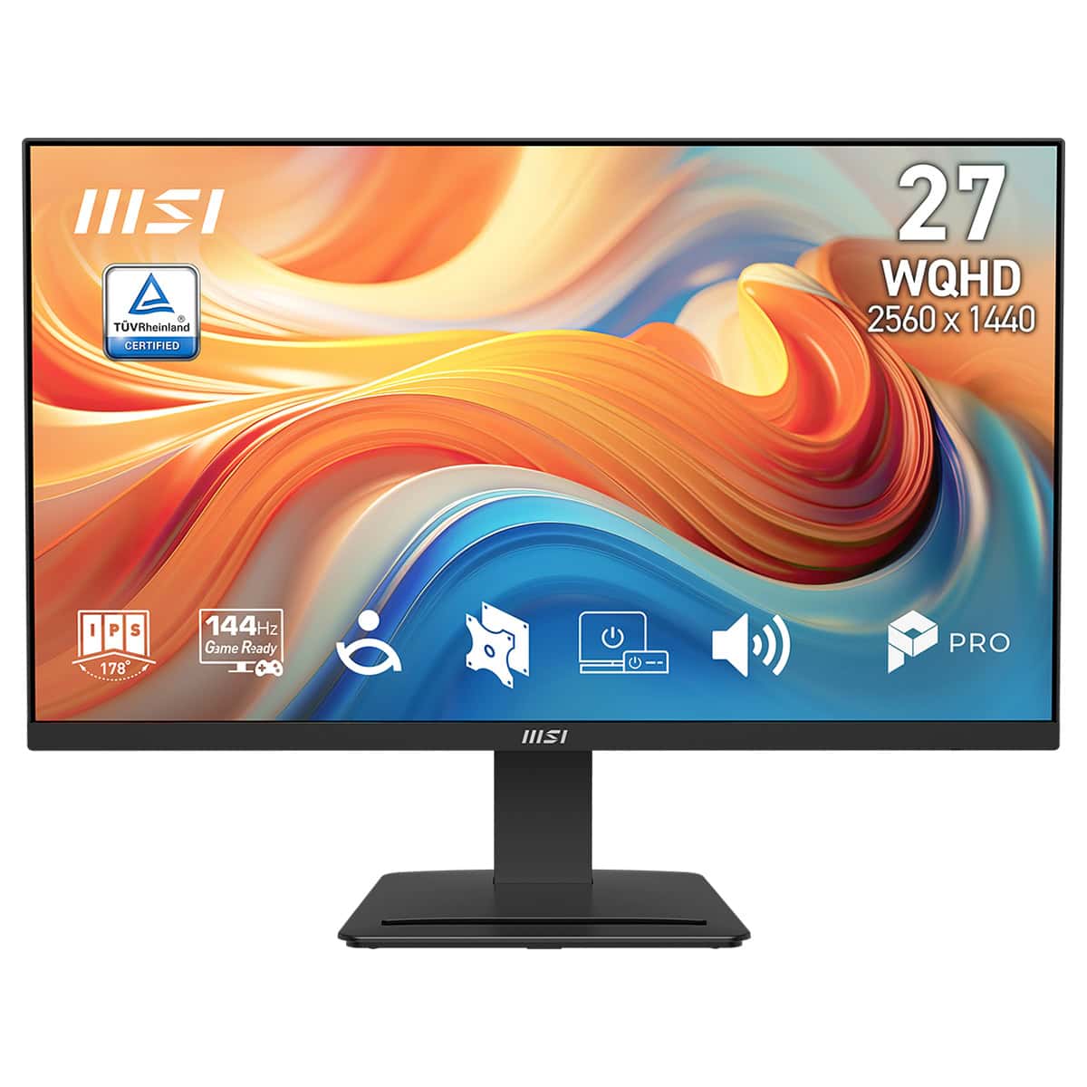 MSI 27 inç WQHD monitör, 2560x1440 çözünürlük ve 144Hz yenileme hızıyla yüksek performans sağlar. Oyun ve profesyonel kullanım için ideal, geniş renk yelpazesi ve gelişmiş görüntü k.