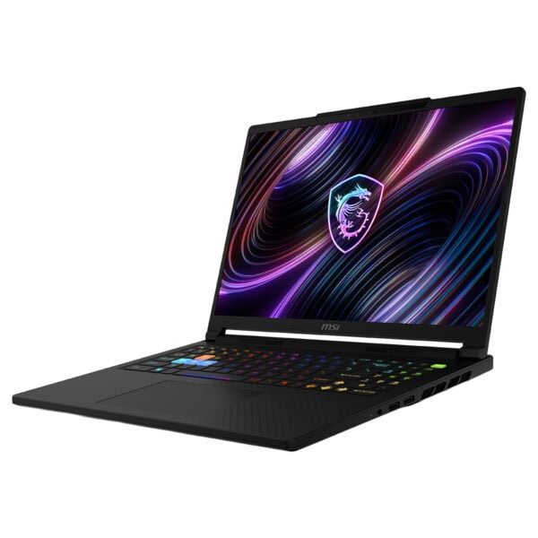 MSI gaming dizüstü bilgisayar, güçlü işlemci ve yüksek çözünürlüklü ekran ile oyun ve profesyonel kullanım için ideal. Renkli klavye ve şık tasarım detaylarıyla öne çıkar.