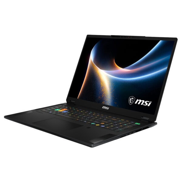 MSI markalı, yüksek performanslı dizüstü bilgisayar, şık tasarım ve güçlü işlemci özellikleriyle profesyonel ve oyun amaçlı kullanım için ideal.