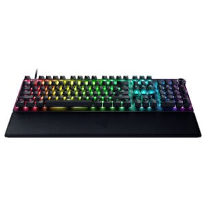 Razer Huntsman V3 Pro RGB mekanik gaming klavye, renkli aydınlatma ve gelişmiş anahtar teknolojisi ile yüksek performans sağlar.