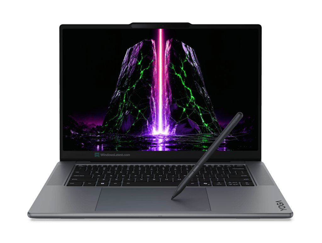 Lenovo Yoga Pro 9n dizüstü bilgisayar, yüksek performanslı ekran ve şık tasarımıyla dikkat çekiyor.