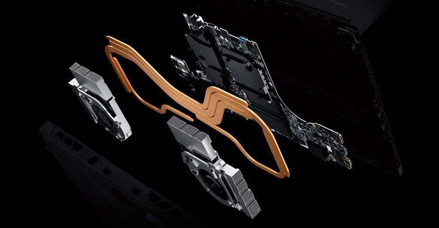 MSI Crosshair A16 HX anakartı ve soğutucu bileşenleri detaylı şekilde gösteriliyor.