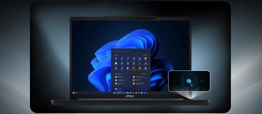 MSI CROSSHAIR 16 MAX HX oyun ve profesyonel kullanım için yüksek performanslı dizüstü bilgisayar, 16 inç 2K QHD+ OLED ekran, Intel Core Ultra 9-275HX ve GeForce RTX 5070 ile.